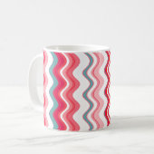 Mug Motif Zigzag bleu rose (Devant gauche)