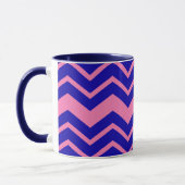 Mug Motif Zigzag Chevron Rose Bleu (Gauche)