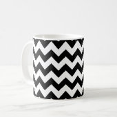 Mug Motif Zigzag noir et blanc, Motif Chevron (Devant gauche)