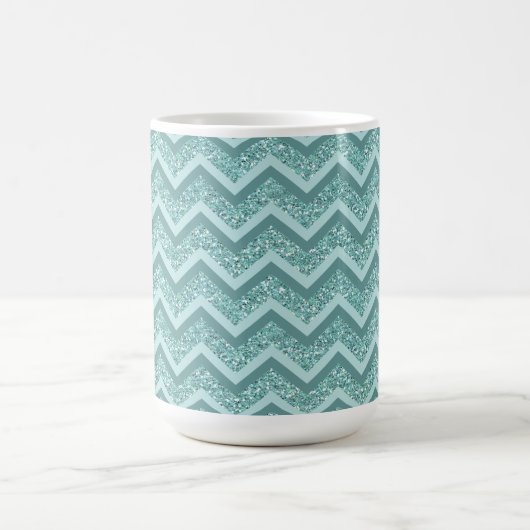 Mug Motif ZigZag Parties scintillant Turquoise (Centre)