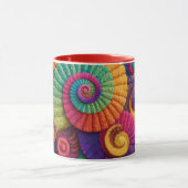 Mug Motifs Abstraits en Spirale Vibrants (Centre)