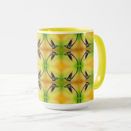 Mug Motifs de colibris (Devant droit)