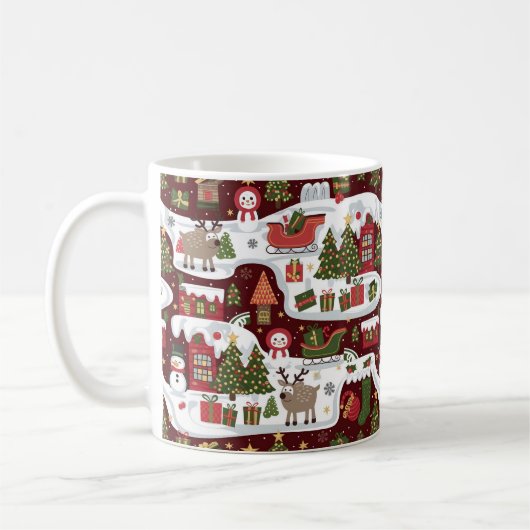 Mug Motifs de conception de Noël fantastique (Gauche)