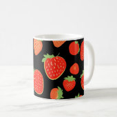Mug Motifs de fraises (Devant droit)