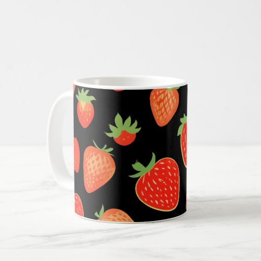 Mug Motifs de fraises (Devant gauche)