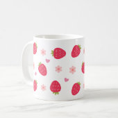 Mug Motifs de fraises mignons (Devant gauche)