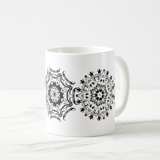 Mug Motifs de Zentangle (Devant droit)