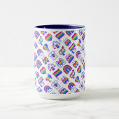 Mug Motifs d'icônes arc-en-ciel colorées (Centre)