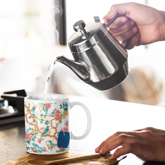Mug Motifs d'inspiration asiatique, Fleurs colorées oi