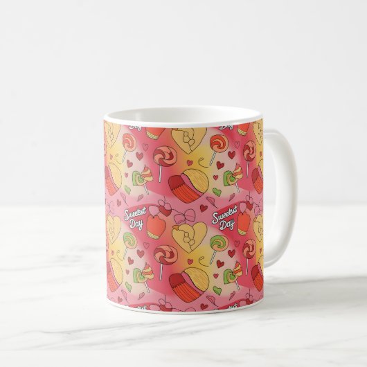 Mug Motifs et cadeaux de jour les plus doux pour les a (Devant droit)