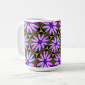 Mug Motifs marguerite violet (Devant gauche)