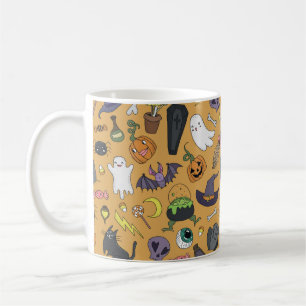 Mug Motifs mignons dessinés à la main sans couture ave