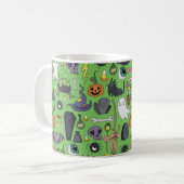 Mug Motifs mignons dessinés à la main sans couture ave (Devant gauche)