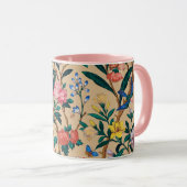 Mug Motifs populaires - oiseaux, papillons, abeilles.. (Devant droit)