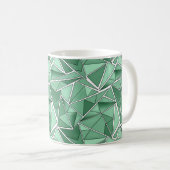 Mug Motifs verts abstraits de formes géométriques (Devant droit)