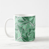 Mug Motifs verts abstraits de formes géométriques (Gauche)