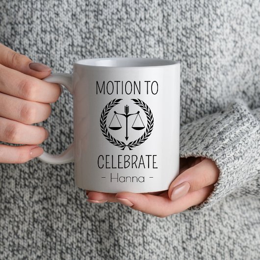 Mug Motion Visant À Célébrer La Grad De L'École De Dro