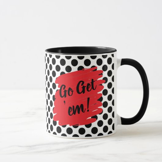 Mug Motivation Daub rouge et points noirs (Droite)