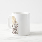Mug Motivation de charme simple Amoureux de les chiens (Devant gauche)