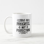 Mug Motivation de citation en noir blanc (Gauche)