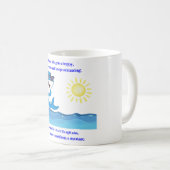 Mug Motivation drôle du requin (Devant droit)