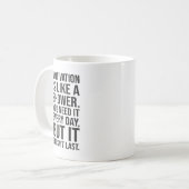 Mug Motivation est comme une citation de douche - Drôl (Devant gauche)
