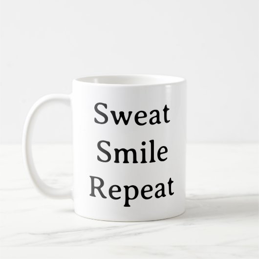 Mug Motivation Fitness - Sweat Smile Répéter (Gauche)