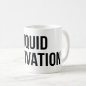 Mug Motivation Liquide Accro Moderne à la Caféine (Devant droit)