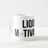 Mug Motivation Liquide Accro Moderne à la Caféine (Devant gauche)