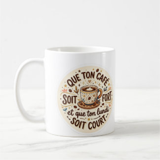 Mug Motivation Matinale : Que ton Café soit Fort et to