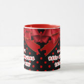 Mug Motivation Personnalisée à Points Rouges  (Centre)