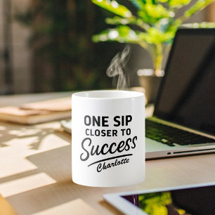 Mug Motivation succès citation noir blanc