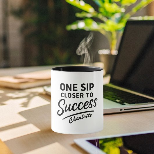 Mug Motivation succès citation noir blanc