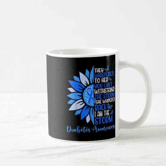 Mug Motivation Support Squad Sunflower Blue Diabetes A (Droite)