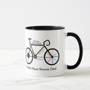 Mug Motivation Words Bike, Cycle Best Bonus Papa