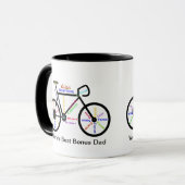 Mug Motivation Words Bike, Cycle Best Bonus Papa (Devant gauche)