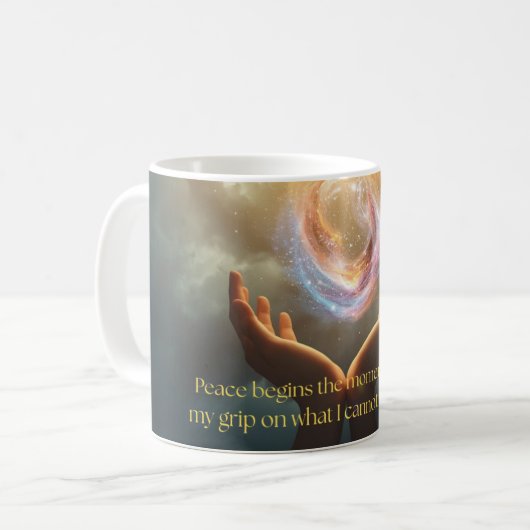 Mug Motivational and Inspirational Quote of Peace (Devant gauche)
