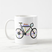 Mug Motivational Bike, Cycle, Vélo, Mots Sport (Gauche)