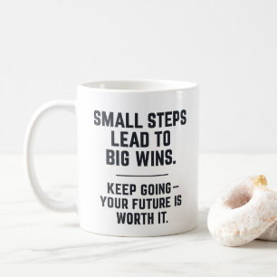 Mug Motivational Bold Typographie Objectifs Rappel quo