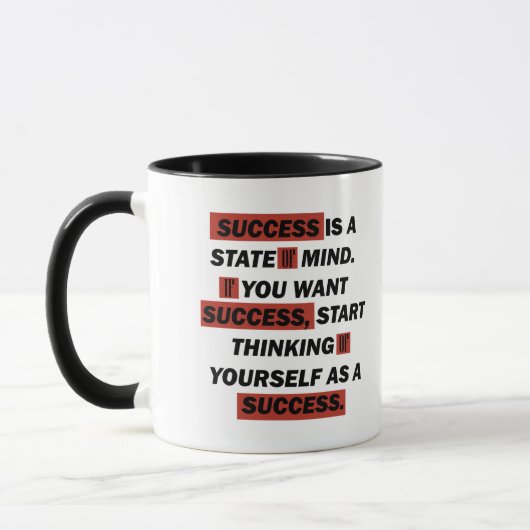 Mug Motivational cite le succès dans la vie (Gauche)