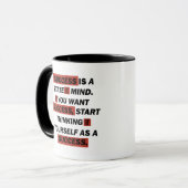 Mug Motivational cite le succès dans la vie (Devant gauche)