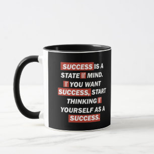 Mug Motivational cite le succès dans la vie