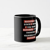 Mug Motivational cite le succès dans la vie (Devant droit)