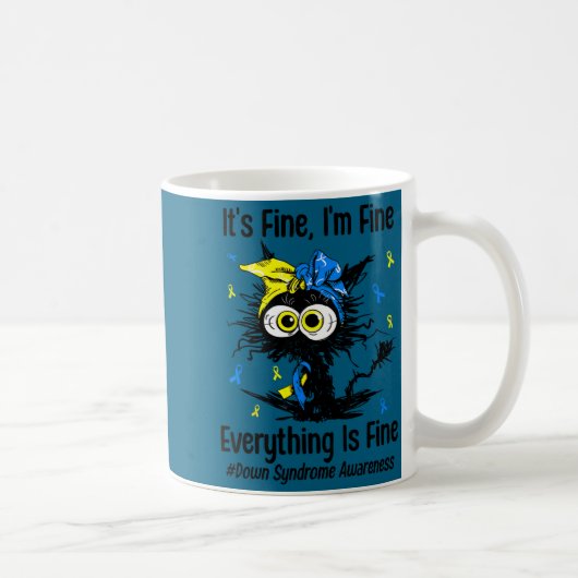Mug Motivational down syndrome awareness cat t21 (Droite)