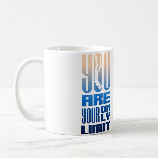 Mug Motivational Freediving Apnea Skin Diving Snorkell (Gauche)