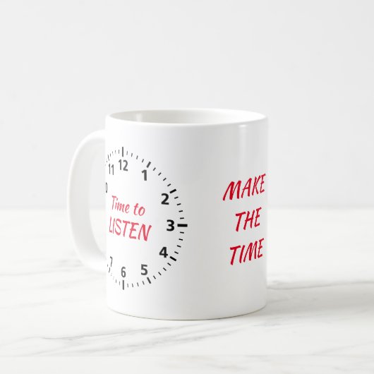 Mug MOtivational Mental Health TIME TO TALK ÉCOUTER (Devant gauche)