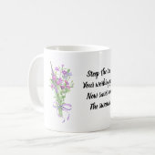 Mug Motivational Retirement Quote Purple Wildflower (Devant gauche)