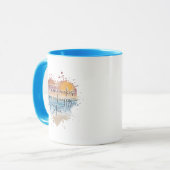 Mug Motivationnel, Inspirationnel, Sunset Beach Heart (Devant gauche)