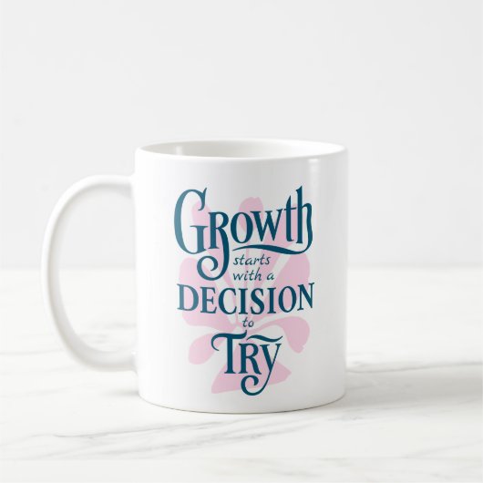 Mug Motivationnel - La croissance commence (Gauche)