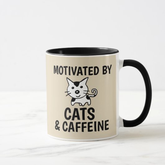 MUG MOTIVÉ PAR DES CHATS ET DES CAFÉS CAFÉS CAFÉS CAFÉ (Droite)